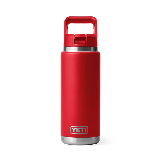 YETI RAMBLER 26 OZ STRAW BOTTLE RESCUE RED