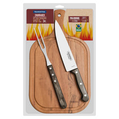 TRAMONTINA 3PC BBQ SET POLYWOOD ENGRAVED