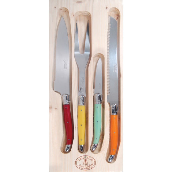 JEAN DUBOST DELUXE MIXED COLOUR - 4PC KITCHEN SET ENGRAVED