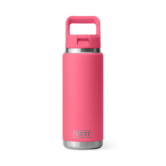 YETI RAMBLER 26 OZ STRAW BOTTLE TROPICAL PINK