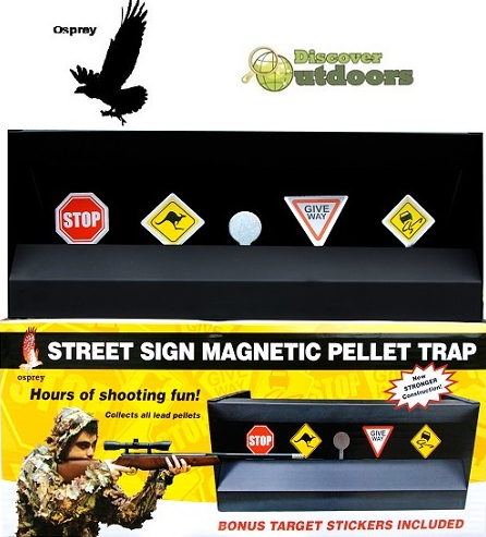 OSPREY STREET SIGN MAGNETIC PELLET TRAP