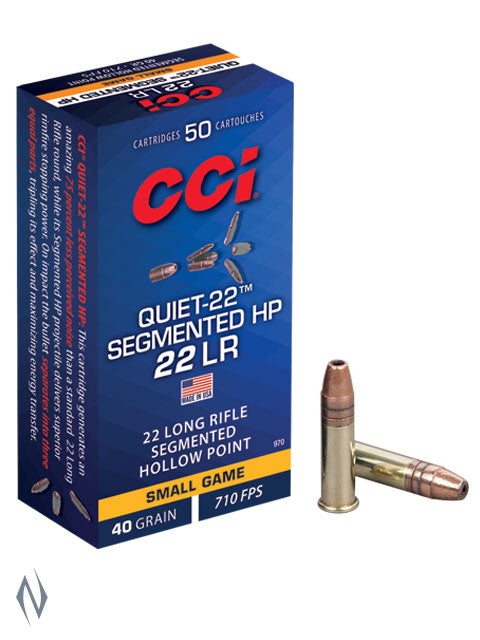 CCI .22LR QUIET SEGMENTED HP 40 GR 50PK