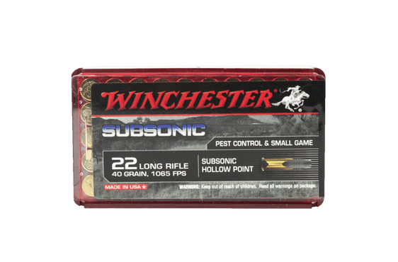 WINCHESTER SUBSONIC 22LR 40GR HP 1065 FPS