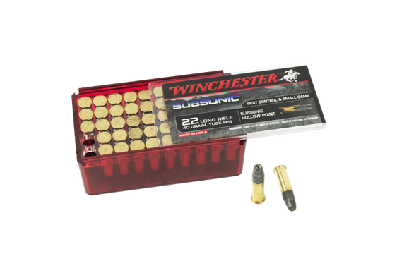 WINCHESTER SUBSONIC 22LR 40GR HP 1065 FPS